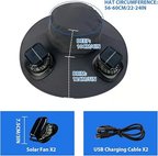 🏆 50K+ SOLD! ⚡2025 New Ultralight Solar Fan Sun Hat – Lighter Than a Baseball!⚾(Only 11oz)