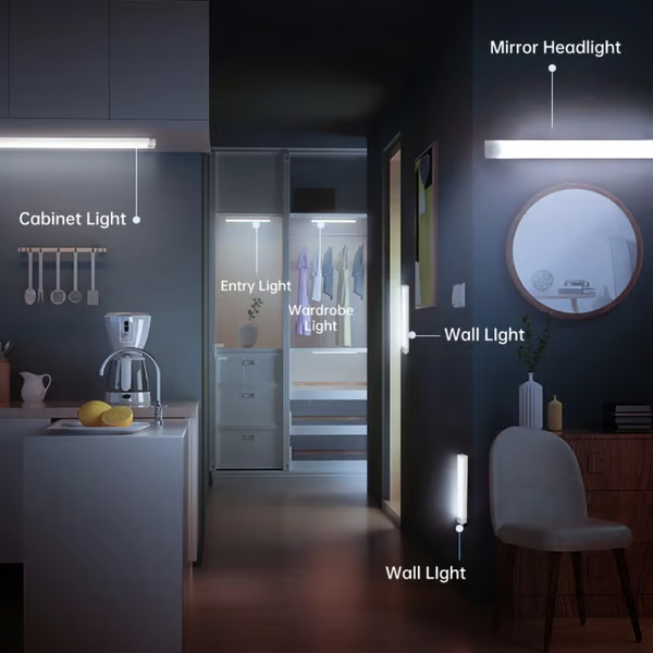 🔥LAST DAY SALE 49% OFF - 💡 Punch-free Smart Sensor Magnetic Rechargeable LED Lights