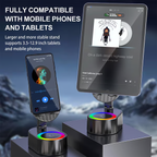 🔥2025 Upgraded Cell Phone Stand with Induction Speaker/Power Bank/Atmosphere Light