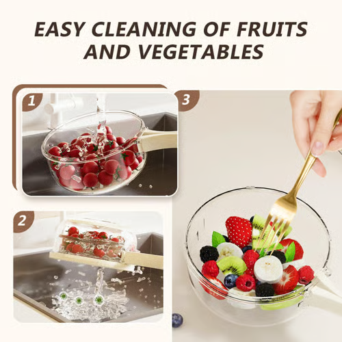 2-in-1 Draining and Preservation Basket: Simplify Washing & Storing
