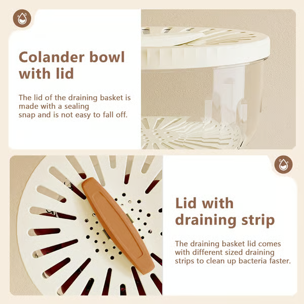 2-in-1 Draining and Preservation Basket: Simplify Washing & Storing