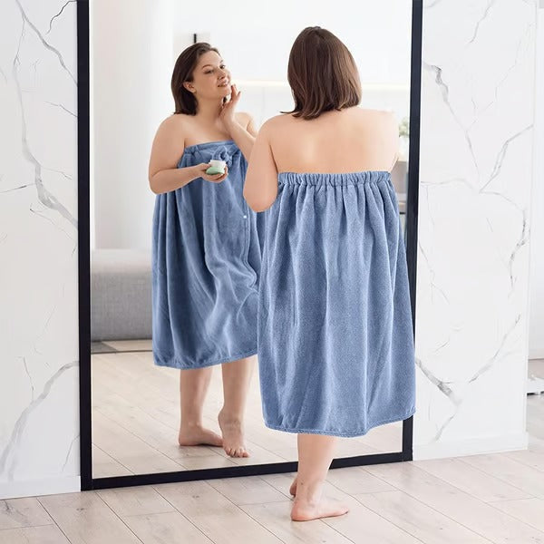 Plus Size Adjustable Bath Skirt & Shower Cap Set