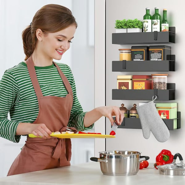 🔥 Punch-free Magnetic Storage Rack Organize —— Space-saving Kitchen Organizer
